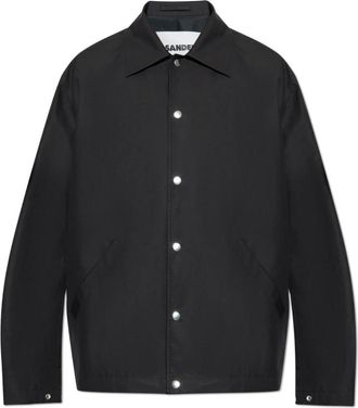 Jil Sander Jas met kraag - Heren - Zomerjassen - Zwart - L - Katoen - Jassen