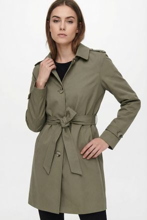 Only Trenchcoat ONLY ONLDISA LIFE SB TRENCHCOAT CC OTW, Damen, Gr. XL, mermaid, Web, Obermaterial: 100% Polyester, unifarben, Po-bedeckend, V-Ausschnitt, M