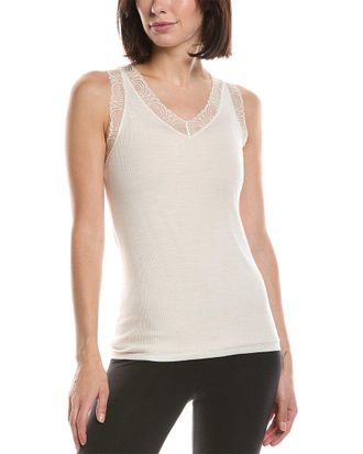 Hanro Hanro Woolen Lace Wool & Silk-Blend Top