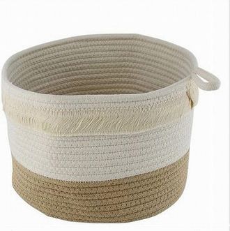 Trade Shop Trade Shop - Cestino Porta Biancheria Oggetti Corda Intrecciata Cesto Organizer 30x20cm 10653