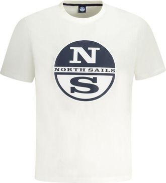 North Sails Mens Graphic Tee Short Sleeve Crew Neck - White Cotton - Size X-Large