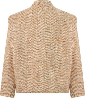 Isabel Marant Womens Cropped Jacket Beige Acrylic
