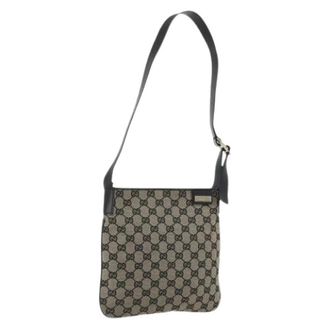 Gucci Pre-owned Vintage GG Canvas Schoudertas - Dames - Vintage Schoudertas - Bruin - ONE Size - Leer - Vintage