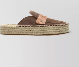 J.W.Anderson suede loafers espadrille sole