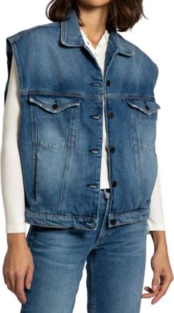ASKK NY Oversized Denim Vest In Bogart