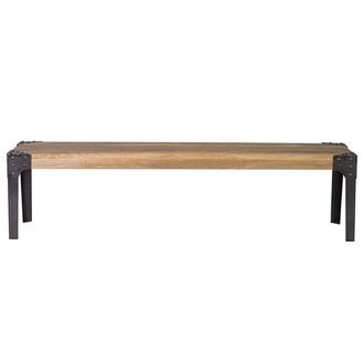 Miliboo Miliboo - Banco Dise&ntilde;o Industrial Metal Y Madera 180cm Madison