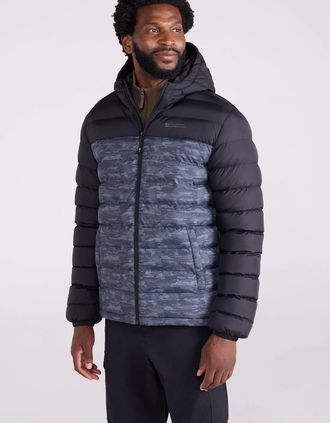 Mountain Warehouse Mens Mountain Warehouse Mens Seasons II Camo Padded Jacket - Green - Size: 48/Regular