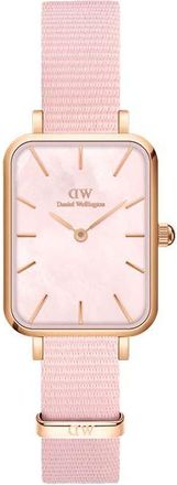 Daniel Wellington Womens DW00100509 Ladies Quadro Coral Rose Gold 20mm Watch - One Size