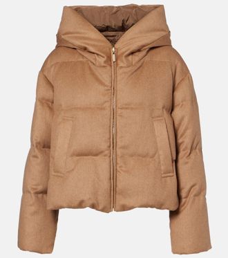 Max Mara Dalia reversible camel hair taffeta down jacket