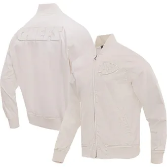 Pro Standard Mens Pro Standard Cream Kansas City Chiefs Neutral Full-Zip Jacket at Nordstrom, Size Xxx-Large