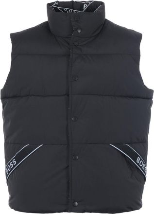 HUGO BOSS Mens Logo Tape Reversible Gilet - Black - Size X-Large