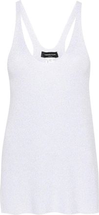 Fabiana Filippi metallic-threading knitted top - women - Cotton/Viscose/Polyester - 40 - Silver