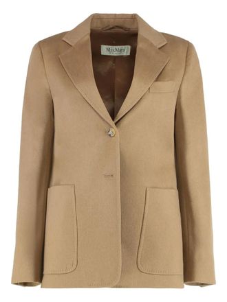 Max Mara button single-breasted blazer - women - Camel Hair/Bio Acetate/Polyester - 38 - Neutrals