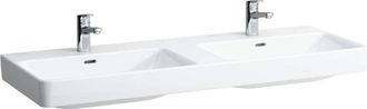 Laufen Pro S Lavabo Doble, 3 Agujeros Para Grifo, Con Rebosadero, - Laufen