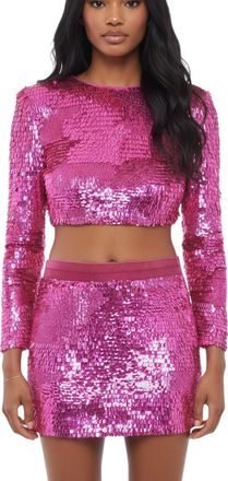 Retrof&ecirc;te Pink Embellished Crew Neck Top