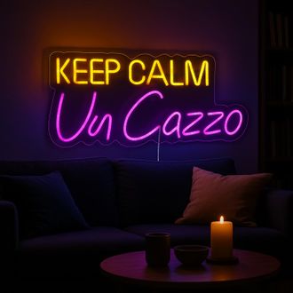KASANOVA Insegna luminosa Keep Calm, da appendere