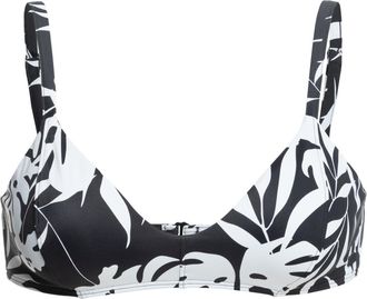 Roxy Triangel-Bikini-Top ROXY Roxy Love The Aloha, Damen, Gr. XS, Cup B, grau (anthrazit surf trippin bico s), 74% Nylon, 26% Elasthan, Bikini-Oberteile Tr