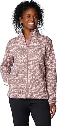 Columbia Sweater Weather Printtm Full Zip Womens Clothing Fig Madras Tonal : LG, Nylon
