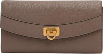Ferragamo Dark Beige Long Wallet