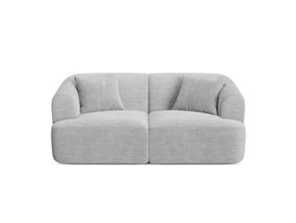Cosmopolitan Design Sof&aacute; modular 2 plazas pana plata