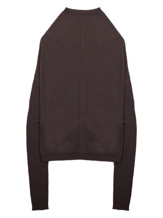 Rick Owens Crater Neck Wool Sweater - Purple