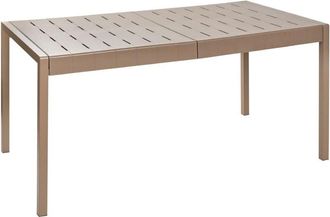 Beliani Beliani - Tavolo da giardino in metallo alluminio 6 posti resistente alle intemperie Patio esterno Taupe Tiano