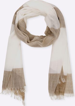 Heine Modeschal HEINE, Damen, sesam, Polyester, gemustert, Modet&uuml;cher Modeschal