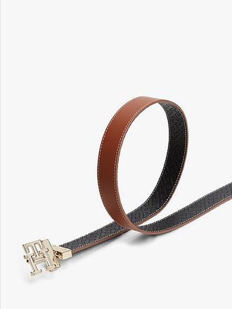 Tommy Hilfiger Cintur&oacute;n reversible de piel con monograma TH