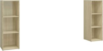 vidaXL Vidaxl - Muebles De Sal&oacute;n 2 Piezas Madera De Ingenier&iacute;a Roble Sonoma