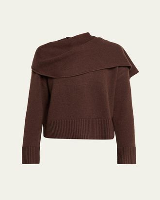 SIMKHAI Elson Cashmere-Blend Scarf Sweater