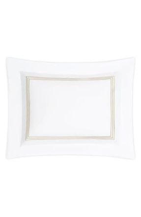 Matouk Bel Tempo Pillow Sham in Almond at Nordstrom, Size Standard