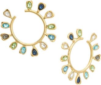 Oscar De La Renta Multicolored Hoop Earrings