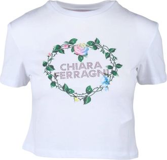 Chiara Ferragni Chiara Ferragni T-shirt - Dames - Tops - Wit - Maat: L Katoen