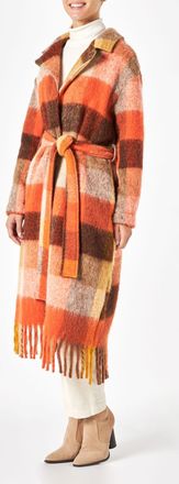 MC2 Saint Barth Woman Long Coat With Fringes