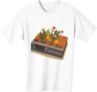 Generic Organic Radio Mens T-Shirt Large White