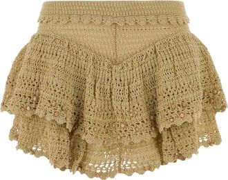 Isabel Marant Olzea Rok-Broek - Dames - Rokken - Beige - Maat: 2XS Katoen