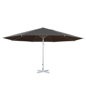 Hhg Sombrilla Meran Ii, Sombrilla De Mercado Para Gastronom&iacute;a, &Oslash; 5m Palo Poli&eacute;ster/aluminio Blanco 28kg, Antracita Sin Soporte