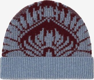 Etro M&uuml;tze im Jacquard-Strick Paisley Thistle