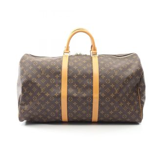 Louis Vuitton Brown Monogram Coated Canvas Leather Boston Bag (Pre-Owned)