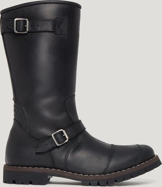 Belstaff Endurance Motorcycle Boots Mens Grain Leather Black Size UK 6.5