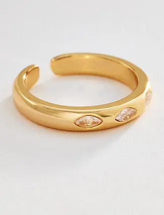 Anthropologie Marquise-Cut Crystal Ring
