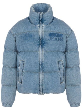 Moschino Katoenen donsjack - Blauw