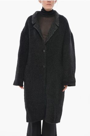 Givenchy Alpaca-Blend Single-Breasted Coat with Welt Pockets size 42
