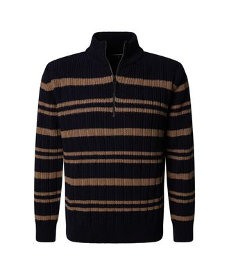 Pierre Cardin Strickpullover PIERRE CARDIN, Herren, Gr. 3XL, salute, Strick, Obermaterial: 60% Baumwolle, 40% Polyester, geringelt, gestreift, regular fit, Pullover