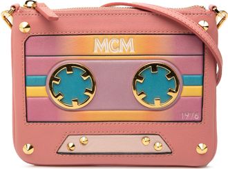 MCM Pre-owned Womens Leather Cassette Tape Crossbody - Pink - One Size