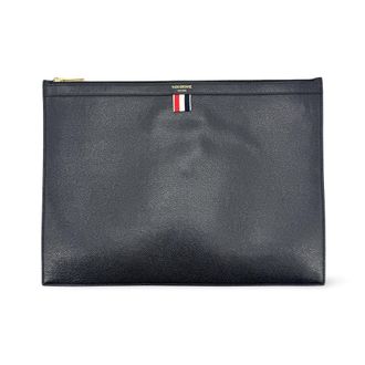 Thom Browne Grain Leather Document Holder Large Navy