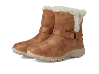 Skechers Womens Easy Going Dreamers Move Boots, Chestnut Microleather/Buckle Trim, 7 UK