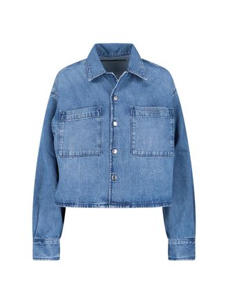 Alexander Wang Crop Shirt - Blue Denim