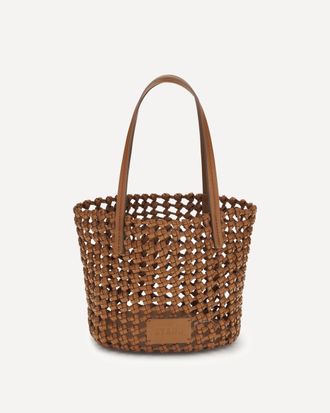 Staud Borsa a Secchiello in pelle intrecciata Woman UNI