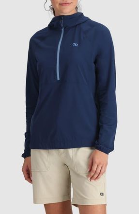 Outdoor Research Astroman Air Sun Half Zip Hoodie in Cenote at Nordstrom, Size X-Small